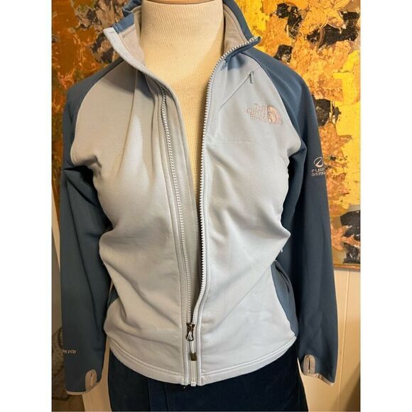 The North Face Womens Flight Series Large Jacket Blue Zip Front TKA Stretch - Picture 5 of 11
